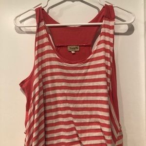 A peach stripe shirt